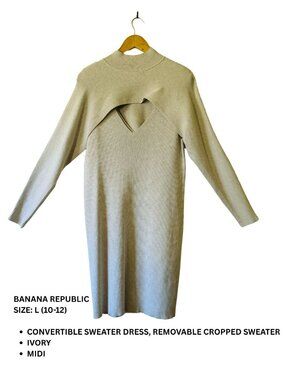 Banana Republic Convertible Sweater Dress. Size L (10-12)